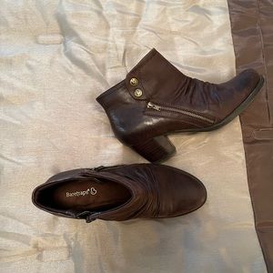 BareTraps brown booties, size 8